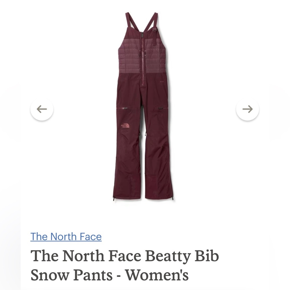 Women’s Northface Beatty Bib, Root Brown